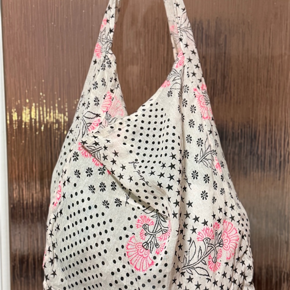 Free People Pink and Black Floral Hobo Bag - Picture 9 of 11